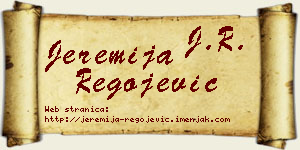 Jeremija Regojević vizit kartica